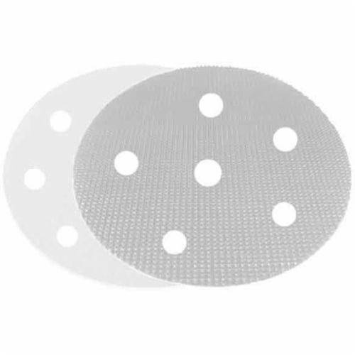 Dynabrade 53980 double-sided hook-face interface pad, used for sanding and polishing with power tools.