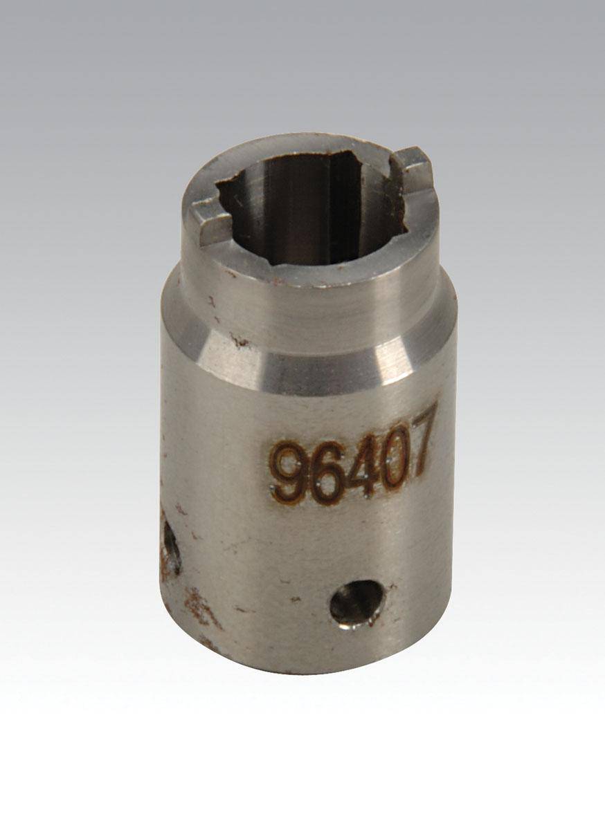Dynabrade 96407 brass wrench nut, a durable hardware nut made of brass, used for secure fastening in industrial applications.