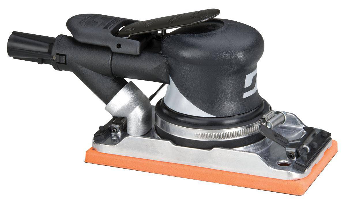 Dynabrade Dynabug 57811 orbital sander with self-generated vacuum, 3/32-inch orbit, 10,000 RPM, 3-2/3 x 7-inch size, 0.28 HP
