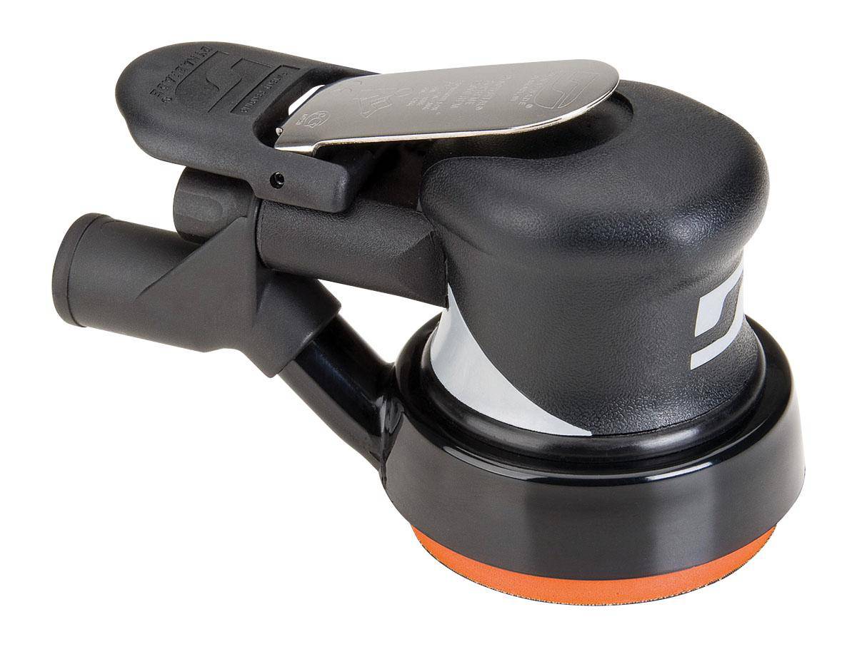 Dynabrade Silver Supreme 56804 orbital sander with 3.5-inch diameter, central vacuum, 0.28 HP, 12000 RPM, rear exhaust