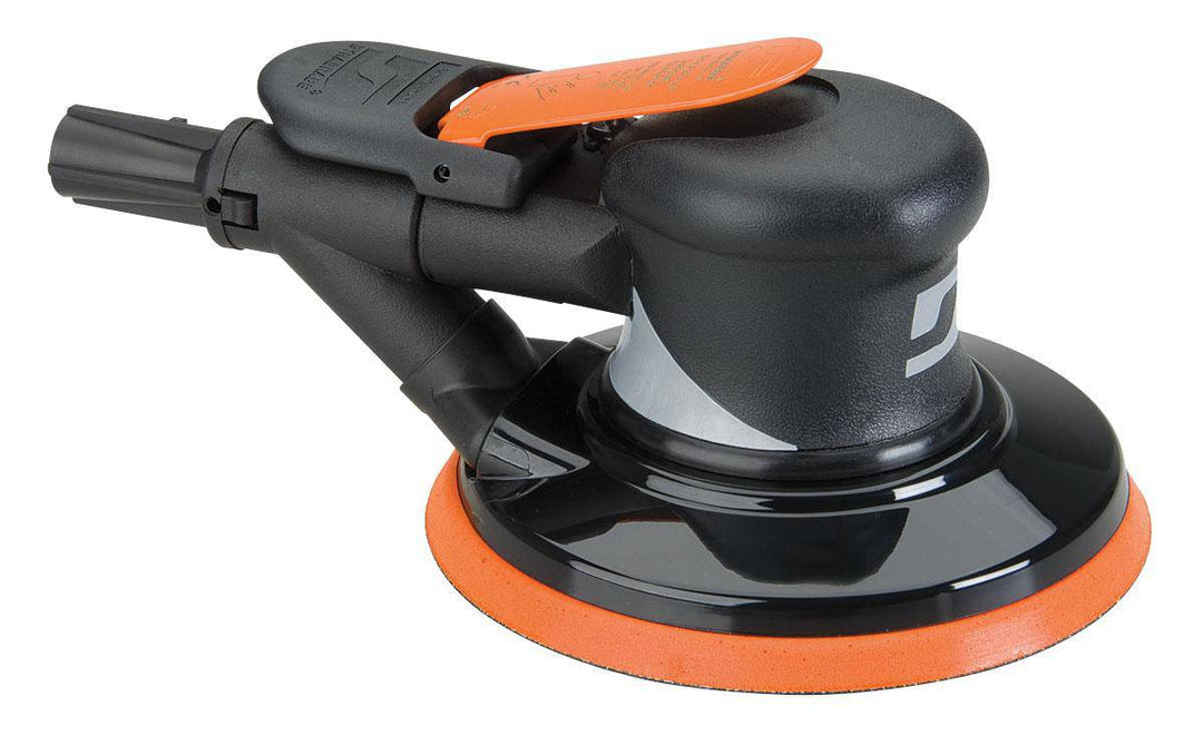 Dynabrade Silver Supreme 56893 6-inch vacuum orbital sander with 0.28 HP, 12000 RPM, and 3/8-inch orbit for efficient finishing.