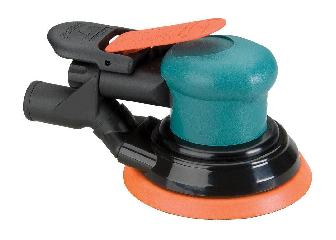 Dynabrade Spirit 59009 5-inch orbital sander with central vacuum, 0.25 Hp, 12000 RPM, 3/8-inch orbit, rear exhaust