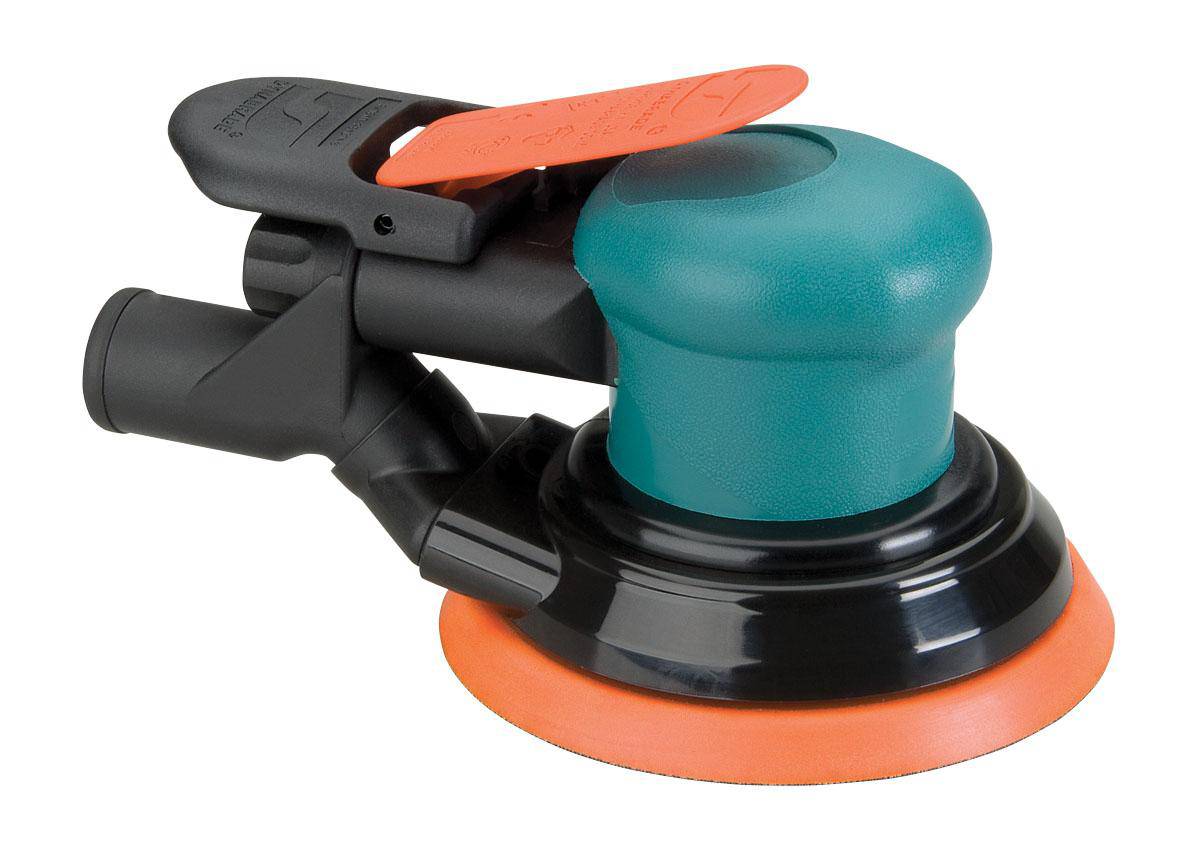 Dynabrade Spirit 59009 5-inch orbital sander with central vacuum, 0.25 Hp, 12000 RPM, 3/8-inch orbit, rear exhaust