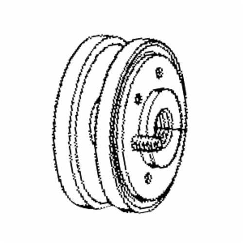 Dynabrade aluminum core part with 5/8-11 threaded metal component for industrial tools and equipment.