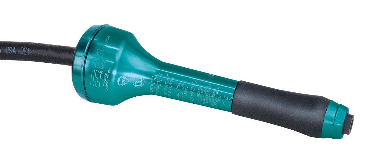 Dynabrade 51700 pencil grinder with straight turbine drive, 0.1 HP, 60,000 RPM, 1/8 inch collet, compact power tool.