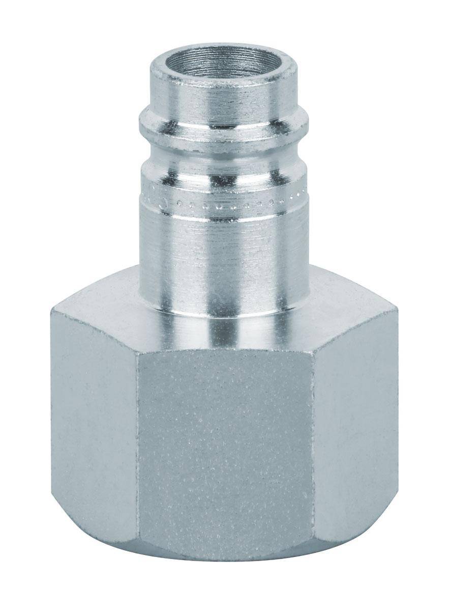 Dynabrade 98272 1/2 inch NPT female plug, industrial metal plug for pneumatic tools and fittings.