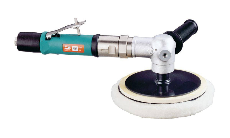 Dynabrade 51601 - 6 Inch - 8 Inch Diameter Right Angle Two-Hand Rotary Buffer .7 Hp 0-3100 Rpm Rear Exhaust M14 X 2 Spindle Thread - eGrimesDirect