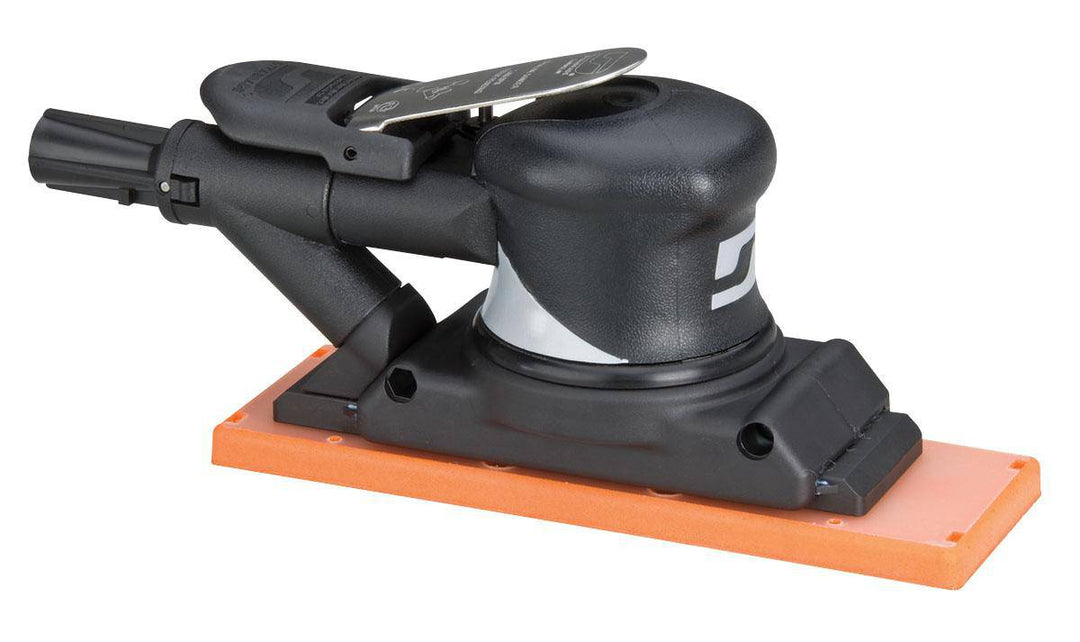 Dynabrade Dynaline 57401 specialty sander with self-generated vacuum, 3/8 inch spindle, rear exhaust, 2-3/4x8 inch pad, 3 HP motor