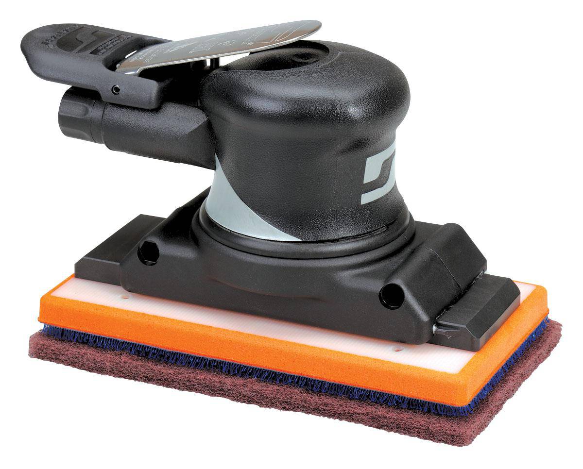 Dynabrade Dynaline 57405 specialty sander kit with 3/8 inch rear exhaust, non-vacuum, 0.3 HP, 2400 SPM, versatile sanding tool.