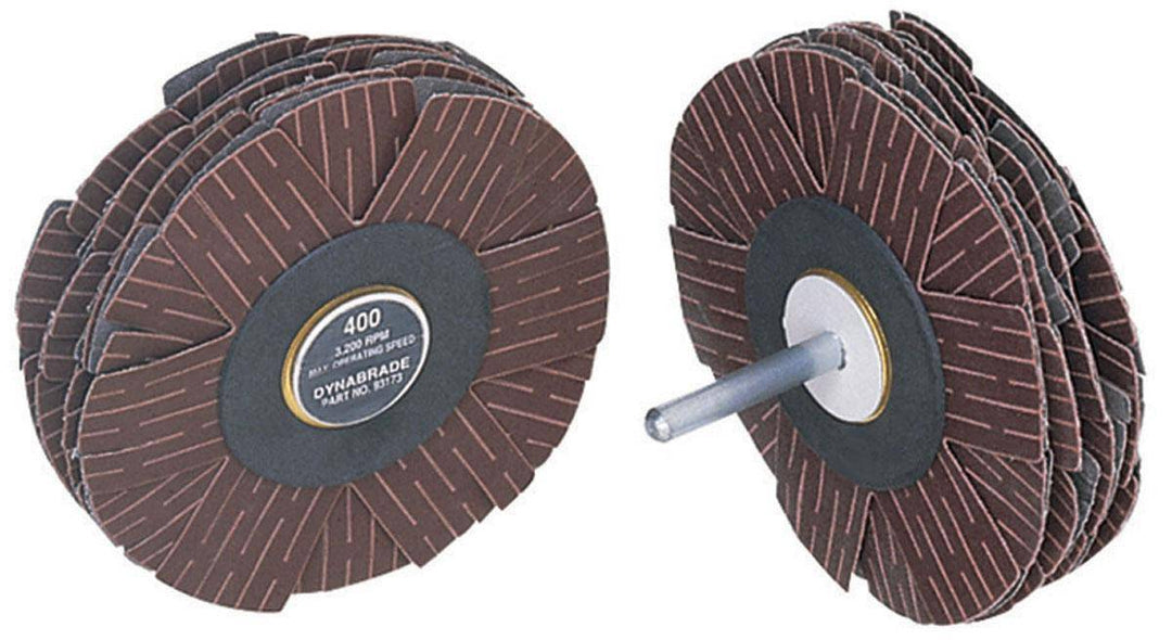 Dynabrade 93166 4-inch spindle mount sanding star with 80 grit aluminum oxide for grinding and finishing applications.