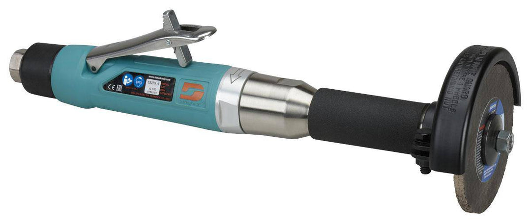 Dynabrade 52379 4-inch straight-line grinder with 1 HP, 12000 rpm, rear exhaust, 3/8-inch-24 spindle thread, Type 1 extension wheel