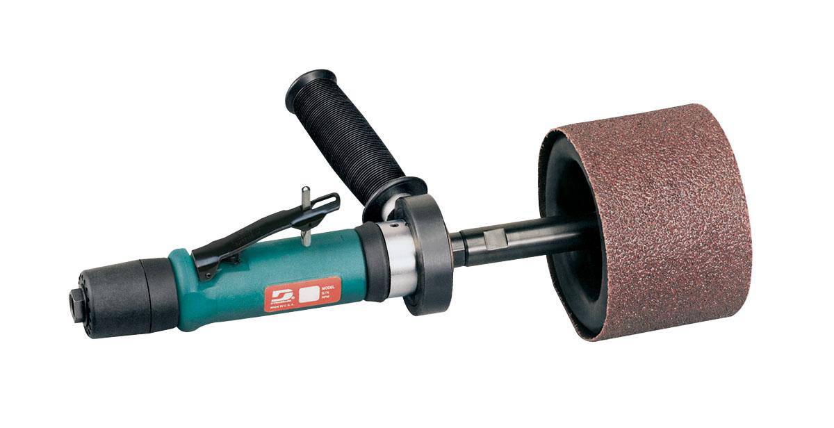 Dynabrade Dynastraight 13202 finishing tool, 0.7 Hp straight-line grinder with rear exhaust and 5/8 inch arbor.