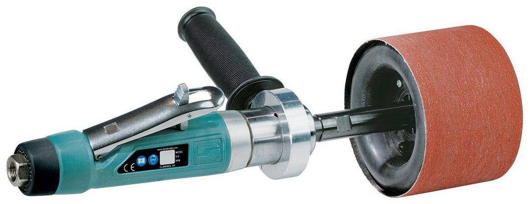 Dynabrade Dynastraight 13505 straight grinder finishing tool with 5/8-11 inch attachment and 34000 RPM for precision grinding.