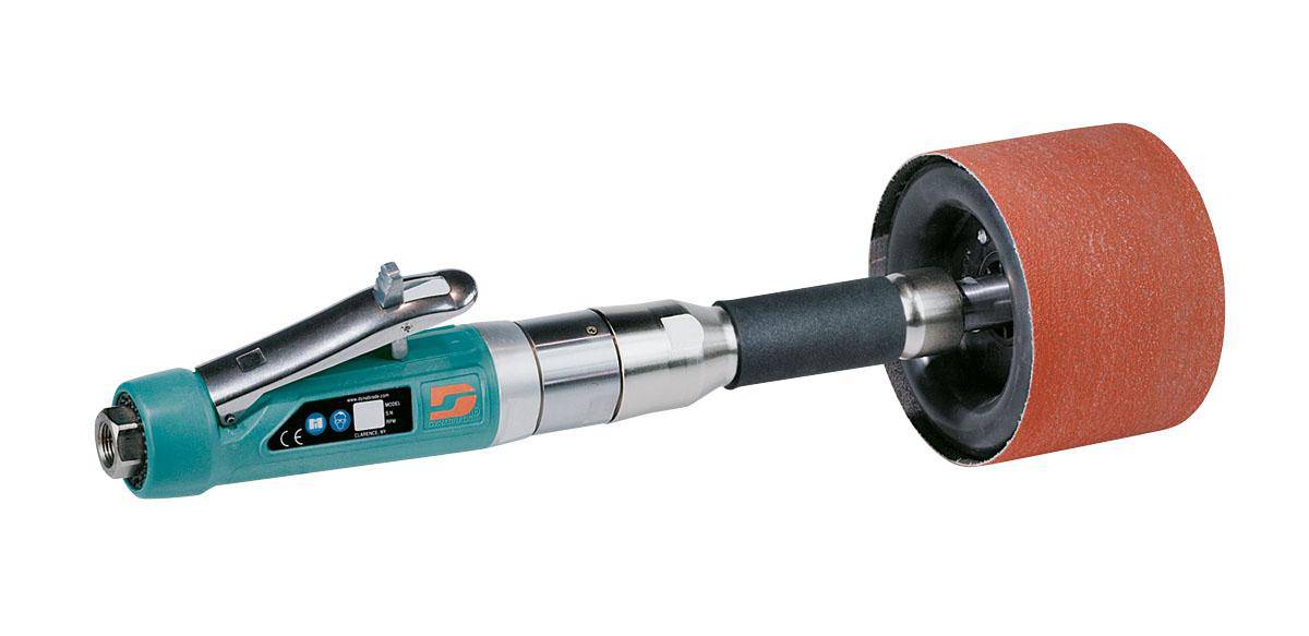Dynabrade Dynastraight 13516 finishing tool with 6-inch extension, 1 HP, straight-line grinder, rear exhaust, 5/8 or 1-inch arbor