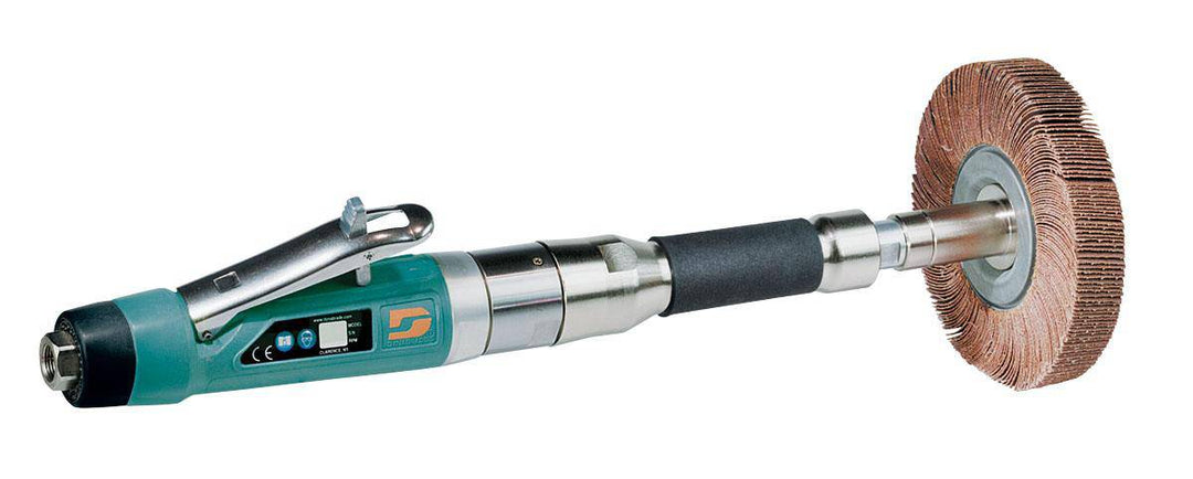 Dynabrade Dynastraight 13517 6-inch extension finishing tool, straight-line grinder with 1 Hp, rear exhaust, 1/2 inch arbor.