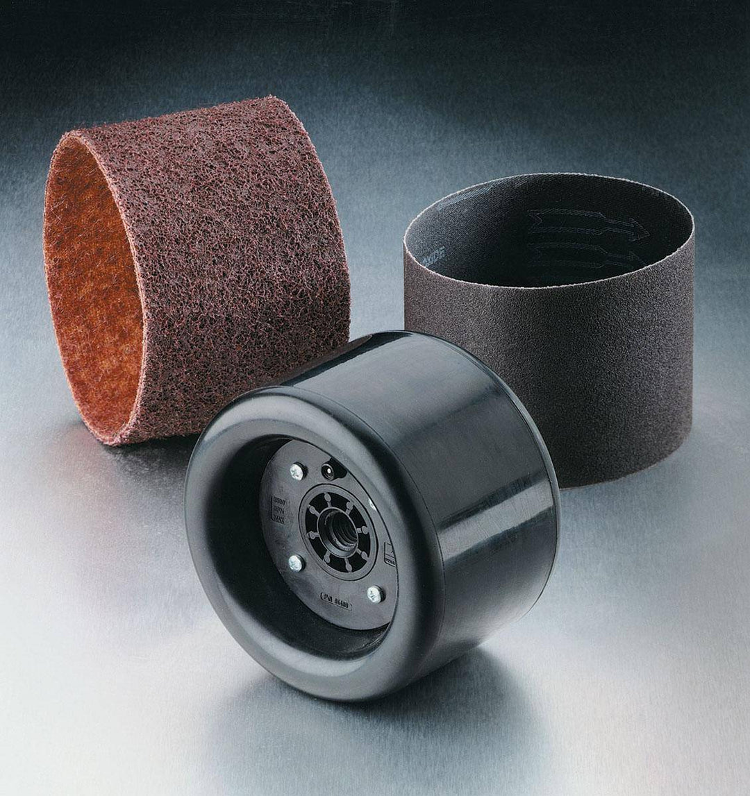 Dynabrade Dynacushion Pneumatic Wheel Kit with durable wheels for industrial pneumatic tools, shown in a close-up image.