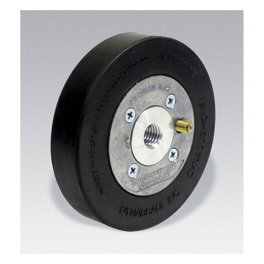 Dynabrade Dynawheel 92921 heavy-duty 5x1 pneumatic wheel with rugged rubber tread and metal hub for industrial power tools.