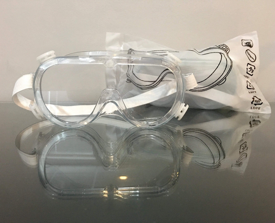 eGrimesDirect vented goggles with clear lens, splash-resistant, indirect vent design for water protection and airflow.