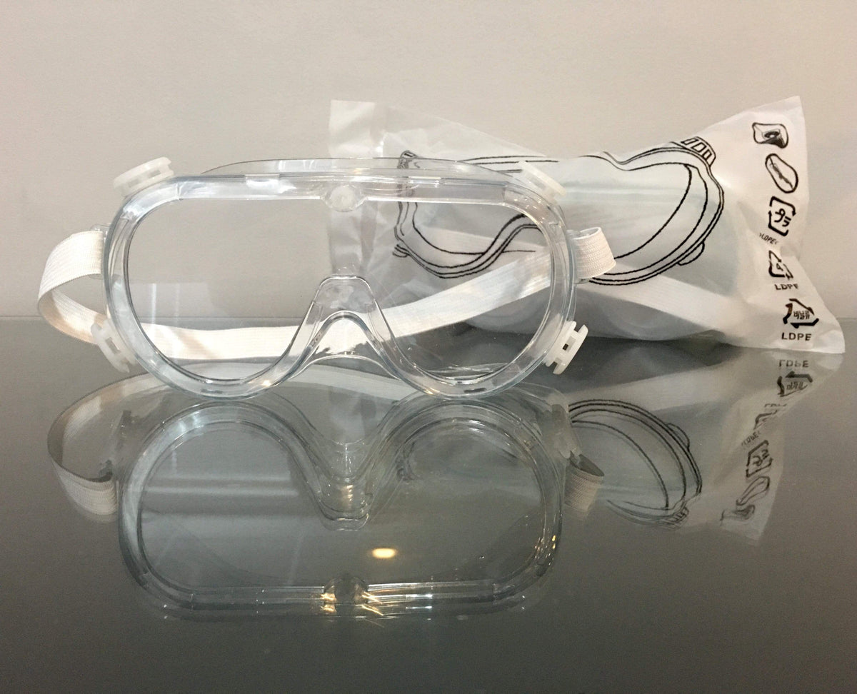 eGrimesDirect vented goggles with clear lens, splash-resistant, indirect vent design for water protection and airflow.