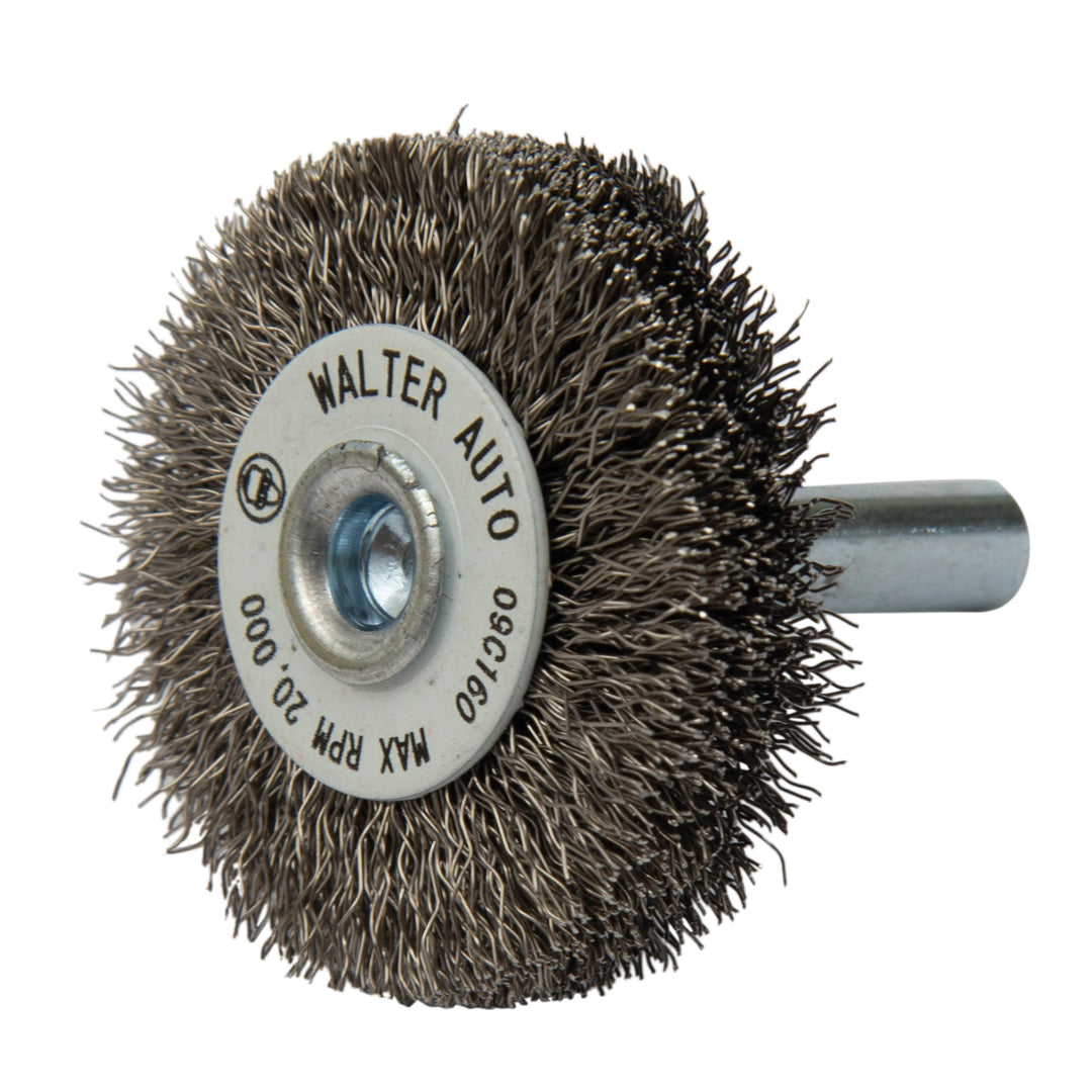 AllSteel 09C160 mounted wheel brush with stainless steel bristles, 1-3/8-inch size for industrial cleaning applications