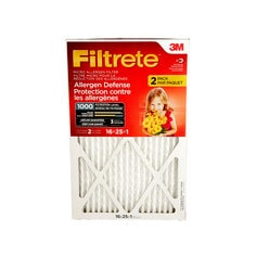 3M 9801DC-2PK - Filtrete Allergen Defense Micro Allergen Filter MPR 1000 16 in x 25 in x 1 in 2 per pack 3M 7100233082 7100233082