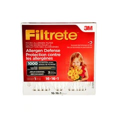 3M 9816DC-6-C - Filtrete Allergen Defense Micro Allergen Filter MPR 1000 16 in x 16 in x 1 in 3M 7100050038 7100050038 - eGrimesDirect