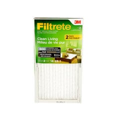 3M 9834DC-2PK - Filtrete Clean Living Dust Reduction Filter MPR 600 14 in x 25 in x 1 in 2 per pack 3M 7100132388 7100132388 - eGrimesDirect