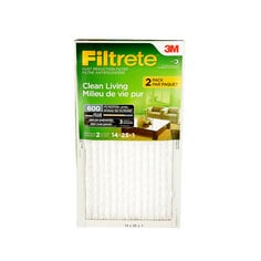 3M 9834DC-2PK - Filtrete Clean Living Dust Reduction Filter MPR 600 14 in x 25 in x 1 in 2 per pack 3M 7100132388 7100132388
