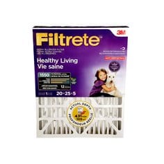 3M DP03DC-5CA - Filtrete Healthy Living Ultra Allergen Deep Pleat Filter MPR 1550 20 in x 25 in x 5 in 3M 7100134165 7100134165 - eGrimesDirect