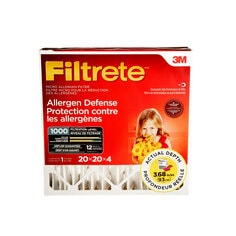 3M DP02DC-4-C - Filtrete Allergen Defense Micro Allergen Deep Pleat Filter MPR 1000 20 in x 20 in x 4 in 3M 7100134164 7100134164 - eGrimesDirect