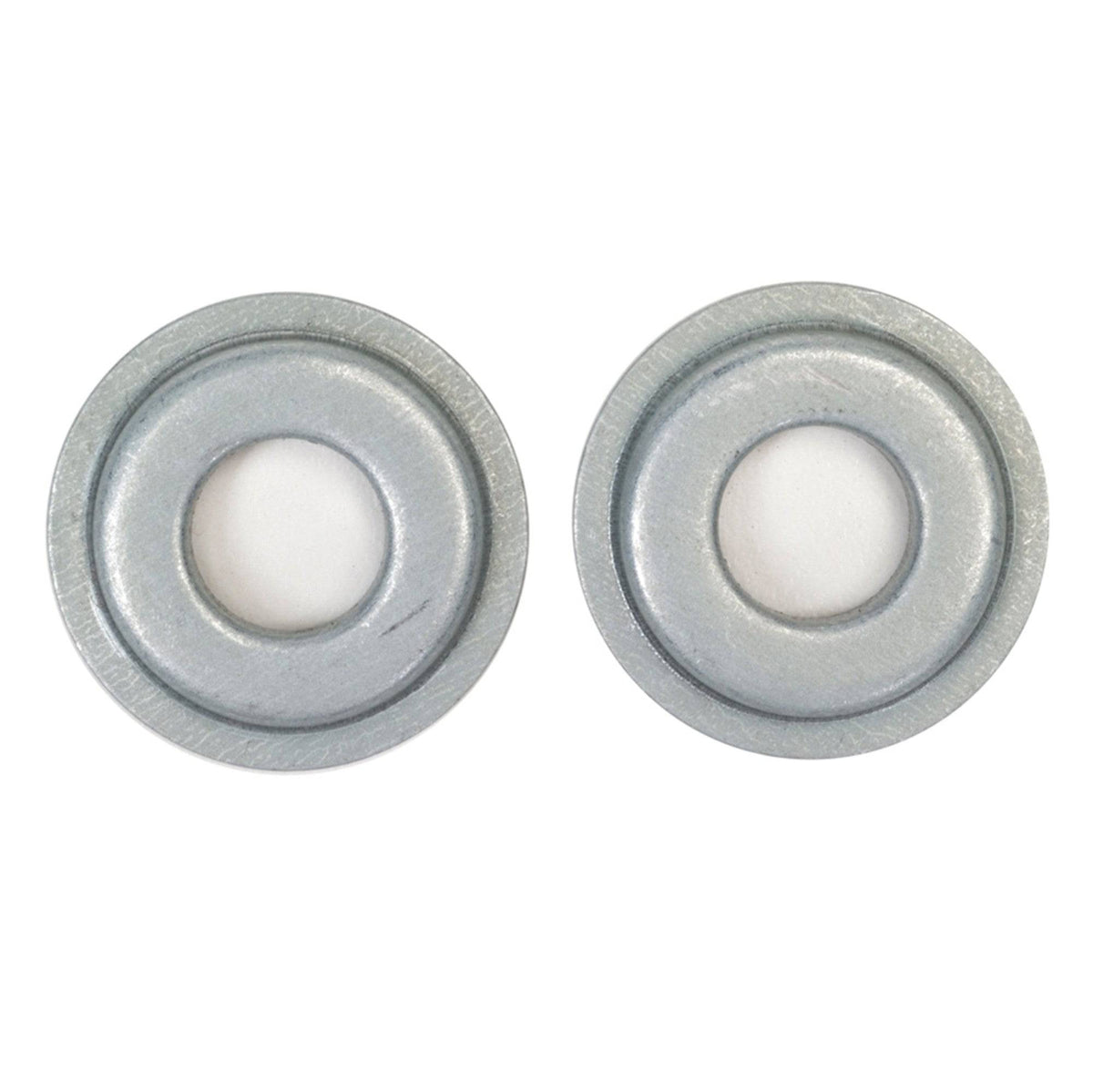 Generic 80523 reducing bushings for 6 and 8-inch flap wheels, designed to reduce to 1/2 inch arbor size.