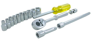 Gray 15015 - 15 PIECE 1/4" DRIVE, 6 POINT SAE STANDARD, CHROME SOCKET & ATTACHMENT SET GRAY TOOLS 15015 - eGrimesDirect