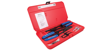 Gray B110 - 2 PIECE HEAVY DUTY RETAINING RING PLIER SET, INTERNAL/EXTERNAL, WITH INTERCHANGEABLE TIPS GRAY TOOLS B110 - eGrimesDirect