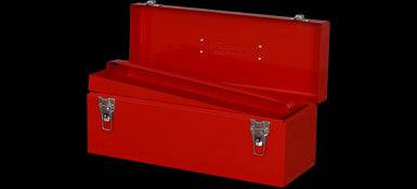 Gray 19-inch hand box from Gray brand, featuring a sturdy rectangular design with a handle for easy carrying.