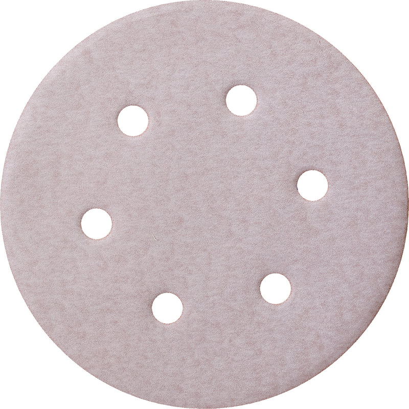 Sait 36650 - 6 Inch X Vacuum - 6 Holes 3S Aluminum Oxide 80 Grit Velcro Paper Disc - eGrimesDirect