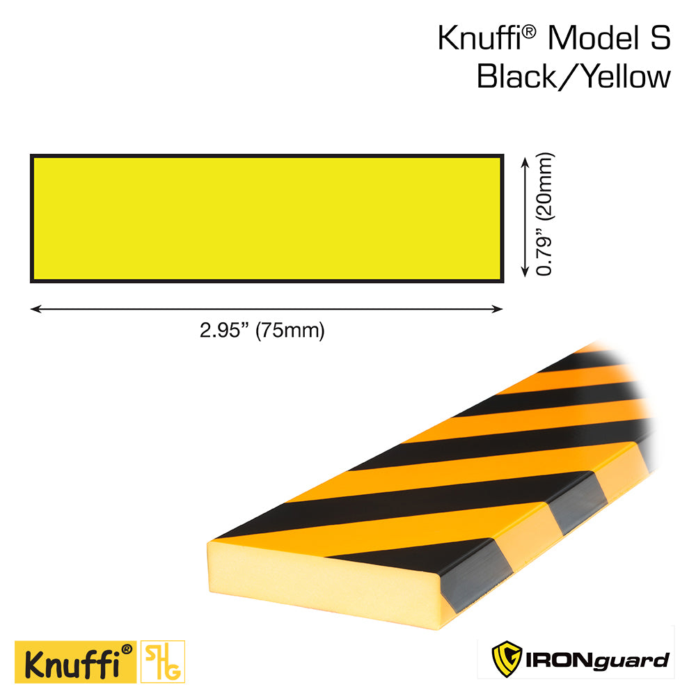 Ideal Whs Innovations 60-6858 - Knuffi Model S Surface Bumper Guard Black/Yellow 1M - eGrimesDirect
