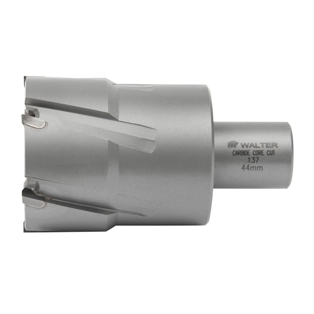 Walter 05F144 carbide core cut tool, 44mm x 30mm, shown in a close-up image for precise metal cutting applications.