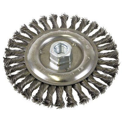 Jet 6K 123T - 6 X 1/2 X 5/8-11Nc Standard Face Knot Wire Wheel Threaded - eGrimesDirect