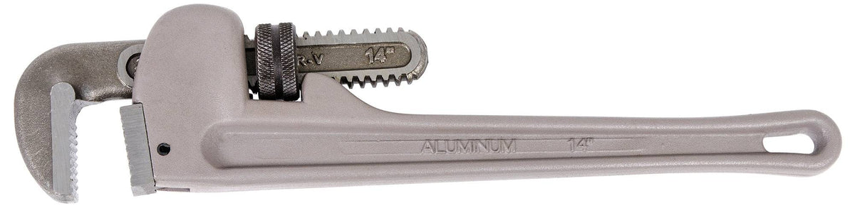 Jet JPWA-36 36-inch aluminum pipe wrench, heavy-duty plumber's tool with adjustable jaw for pipe fitting tasks.