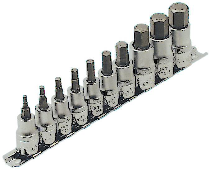 Jet HSW3812-10 - 10 Piece 3/8 Inch & 1/2 Inch Drive SAE Hex Bit Socket ...