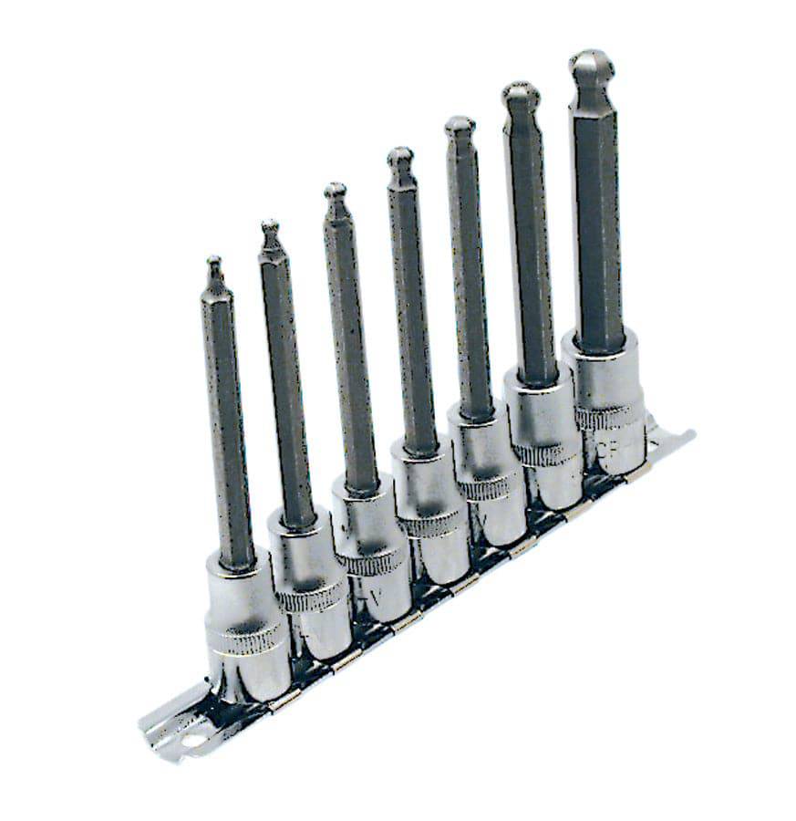 Jet LHSW-3807 - 7 Piece 3/8 Inch Driveive SAE 4 Inch Long Ball Nose ...