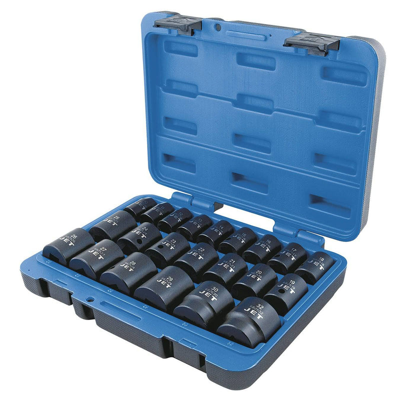 Jet 22 Piece 1/2 Inch Dr Metric Impact Socket Set 6 Point