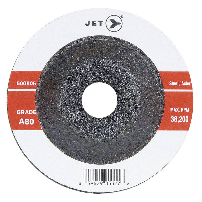 JET Power Abrasive 500805  -  Type 27 Grinding Wheel 2 Inch x 3/16 Inch x 3/8 Inch (A80) - eGrimesDirect
