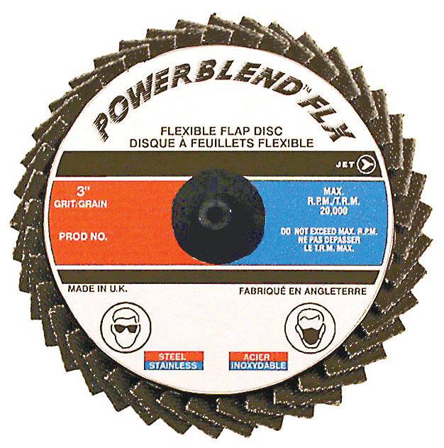 Jet 2 Inch Quickchange Roll-on Type R Flap Disc 60 Grit Flx Zirconia ...