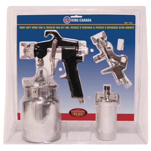 King Canada 8185 - Pneumatic Spray Gun Touch-Up Spray Gun Kit - eGrimesDirect