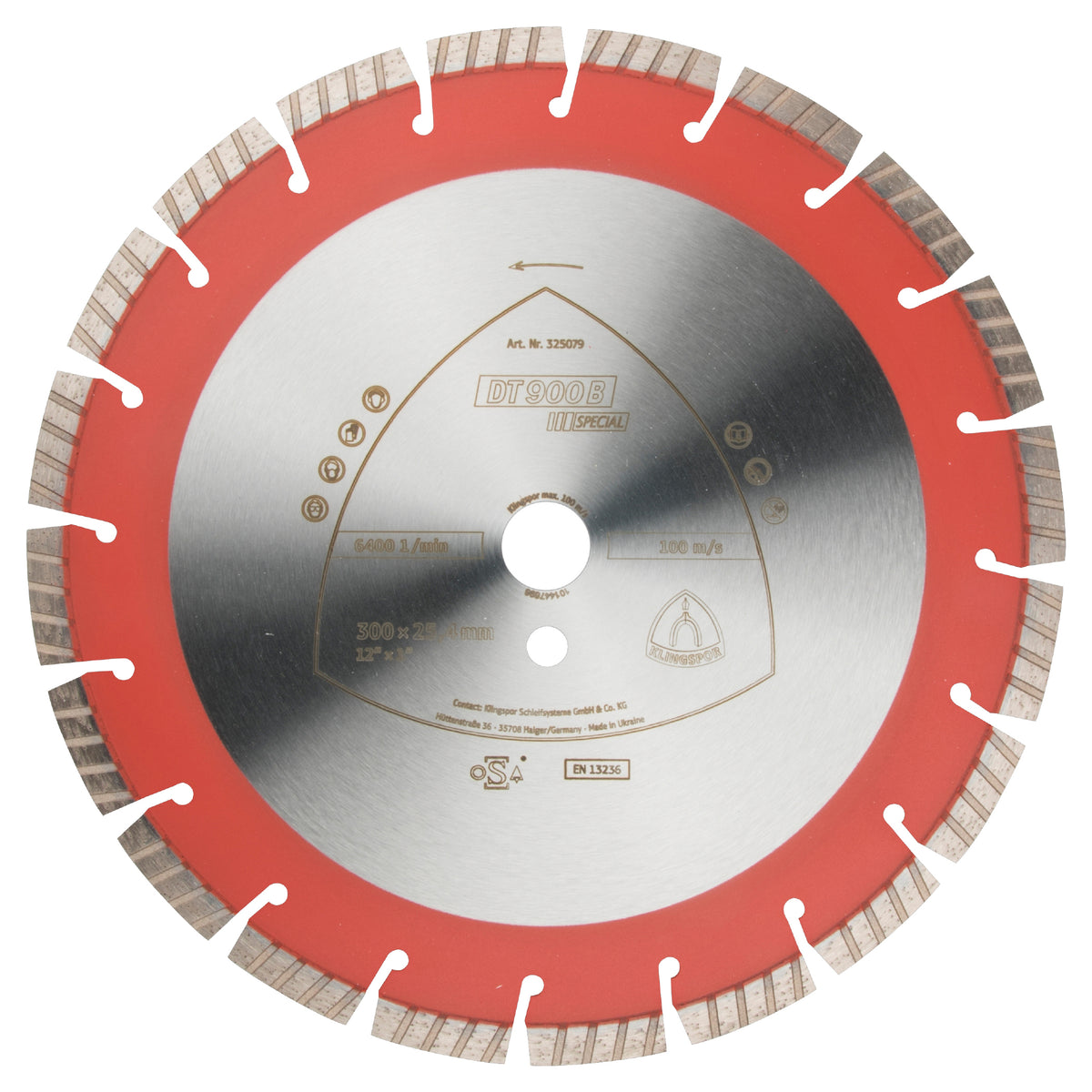 Klingspor 325078 - Diamond Wheels DT/SPECIAL/DT900B/S/12X7/64X3/4/20ST/12 Klingspor 325078 - eGrimesDirect