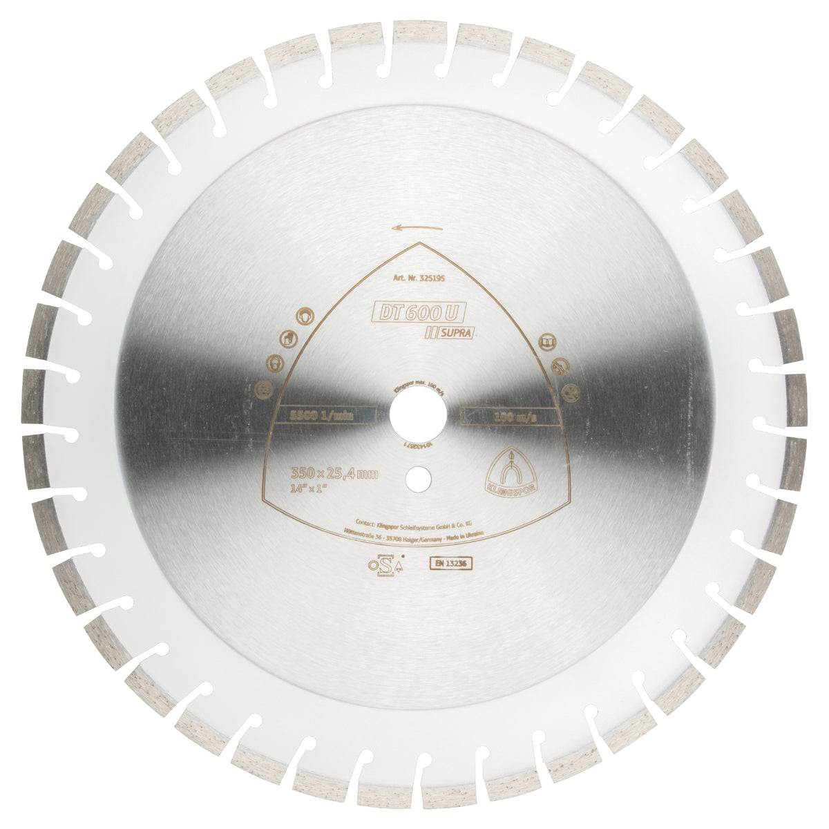 Klingspor 325184 - Diamond Wheels DT/SUPRA/DT600U/S/12X7/64X1/32K/10 Klingspor 325184 - eGrimesDirect