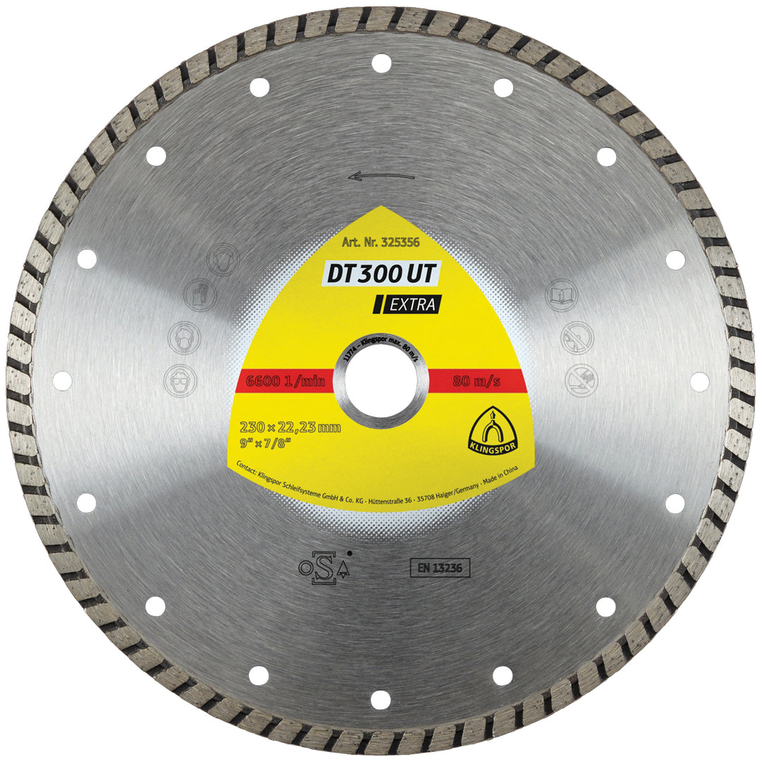 Klingspor 325353 - Diamond Wheels DT/EXTRA/DT300UT/S/4-1/2X5/64X7/8/GRT/7 Klingspor 325353 - eGrimesDirect