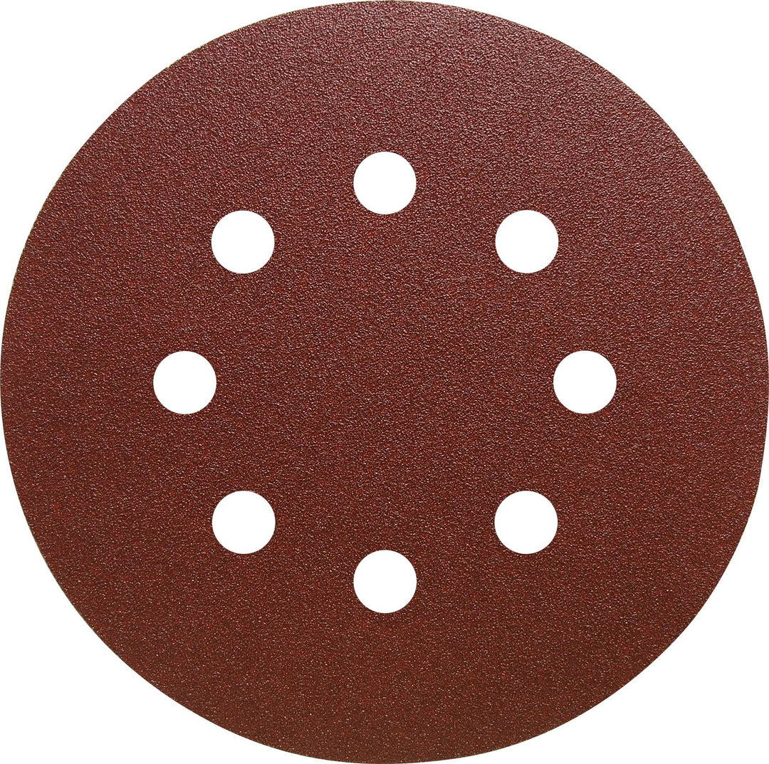 Klingspor 89493 5-inch vacuum sanding disc with 8 holes, PS22 aluminum oxide, 120 grit for professional grinding.