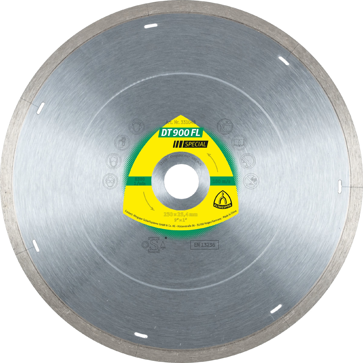 Klingspor 331042 - Continuous Rim With Laser-Cut Slots Diamond cutting blades for angle grinders DT900 Special 4-1/2 Inch x 7/8 Inch - eGrimesDirect